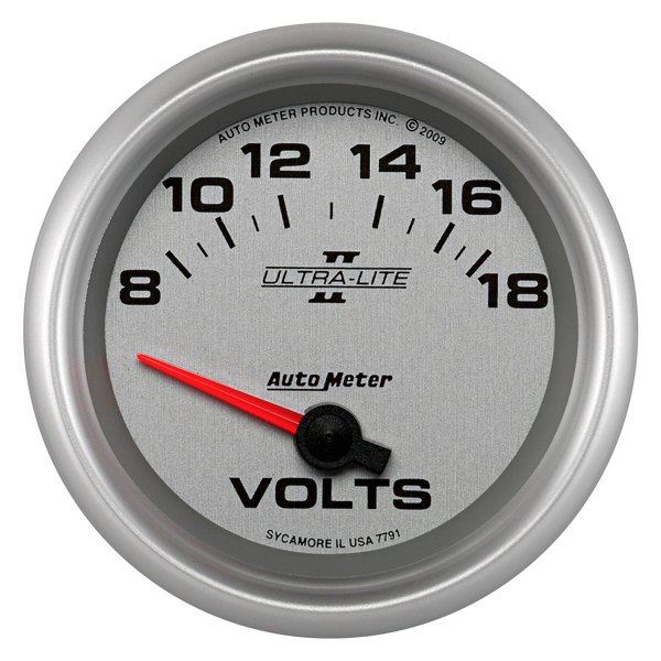 Auto Meter® - Ultra-Lite II Series 2-5/8" Voltmeter Gauge, 8-18V