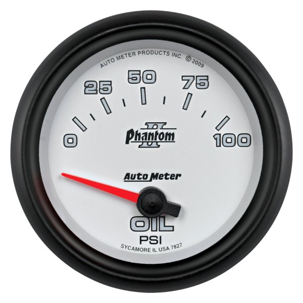 Auto Meter® - Phantom II Series 2-5/8" Oil Pressure Gauge, 0-100 PSI