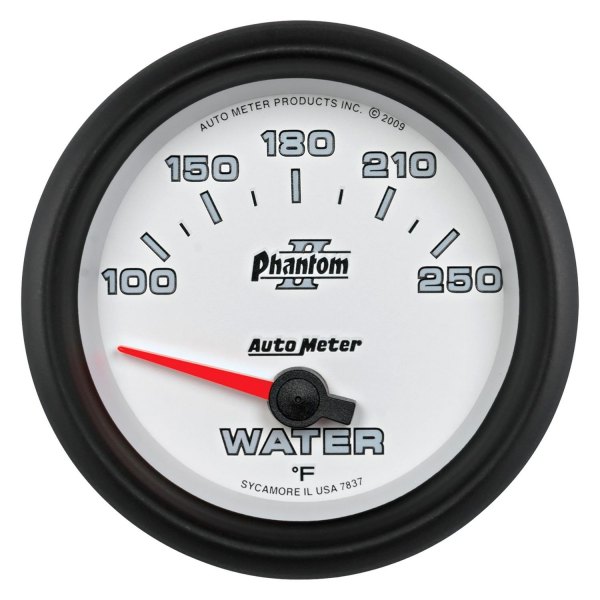 Auto Meter® - Phantom II Series 2-5/8" Water Temperature Gauge, 100-250 F