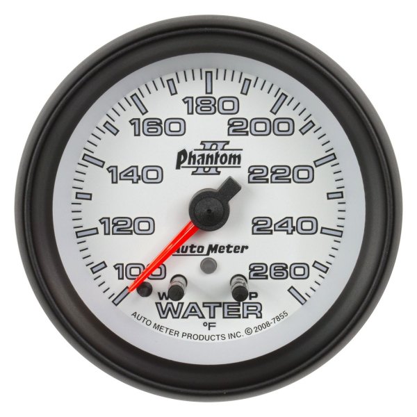 Auto Meter® - Phantom II Series 2-5/8" Water Temperature Gauge, 100-260 F