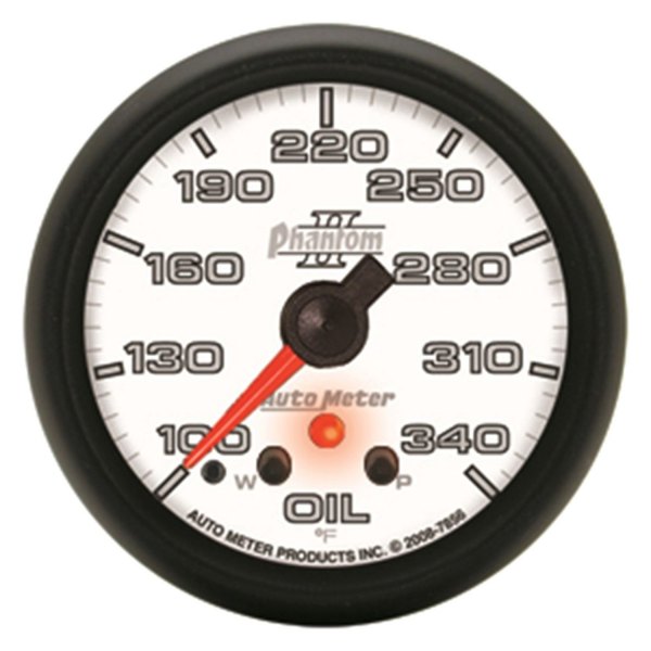 Auto Meter® - Phantom II Series 2-5/8" Oil Temperature Gauge, 100-340 F
