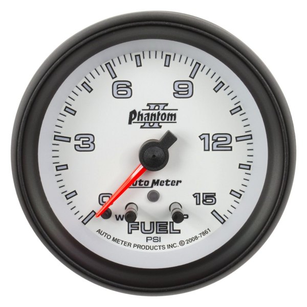 Auto Meter® - Phantom II Series 2-5/8" Fuel Pressure Gauge, 0-15 PSI