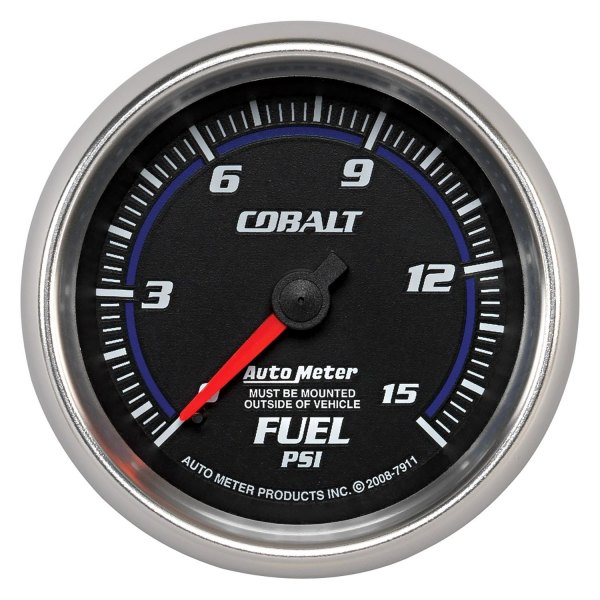 Auto Meter® - Cobalt Series 2-5/8" Fuel Pressure Gauge, 0-15 PSI