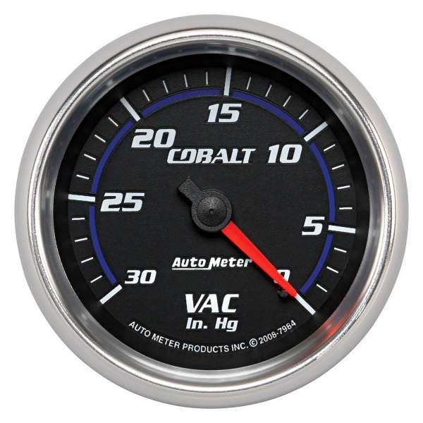 Auto Meter® - Cobalt Series 2-5/8" Vacuum Gauge, 0-30 In Hg