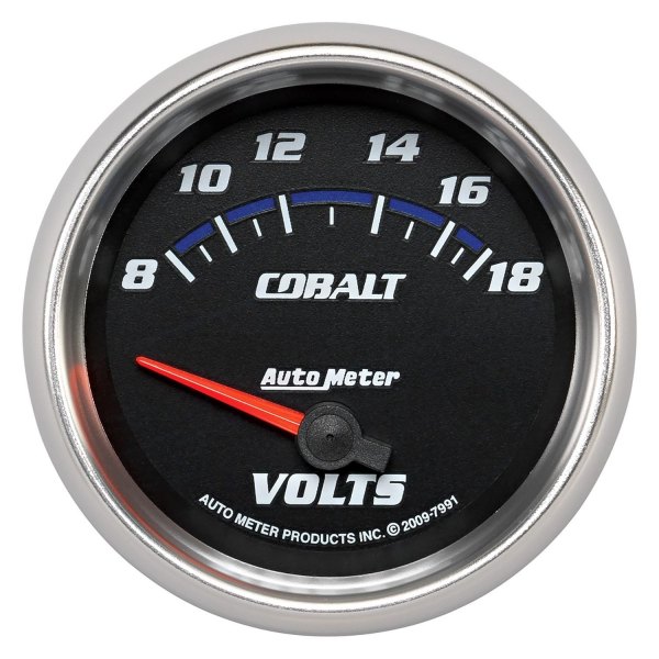 Auto Meter® - Cobalt Series 2-5/8" Voltmeter Gauge, 8-18V
