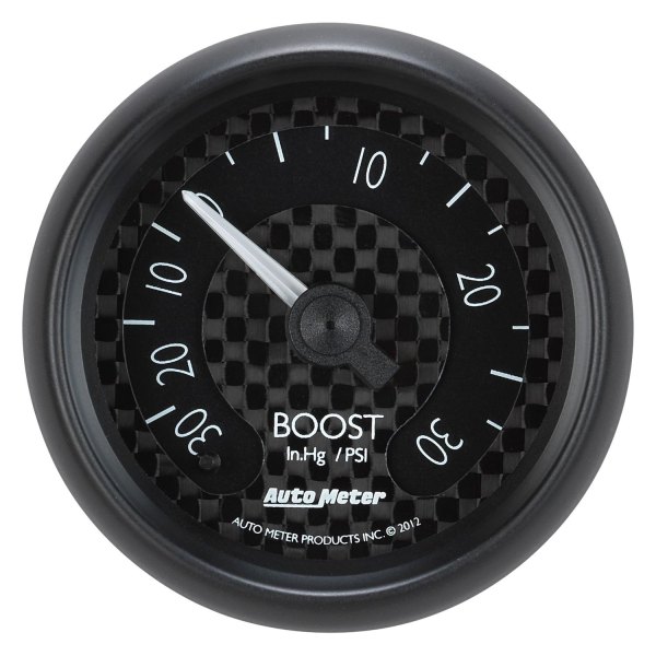 Auto Meter® - GT Series 2-1/16" Boost/Vacuum Gauge, 30 In Hg/30 PSI