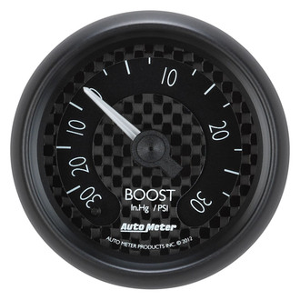 Auto Meter® 8003 - GT Series 2-1/16" Boost/Vacuum Gauge, 30 In Hg/30 PSI