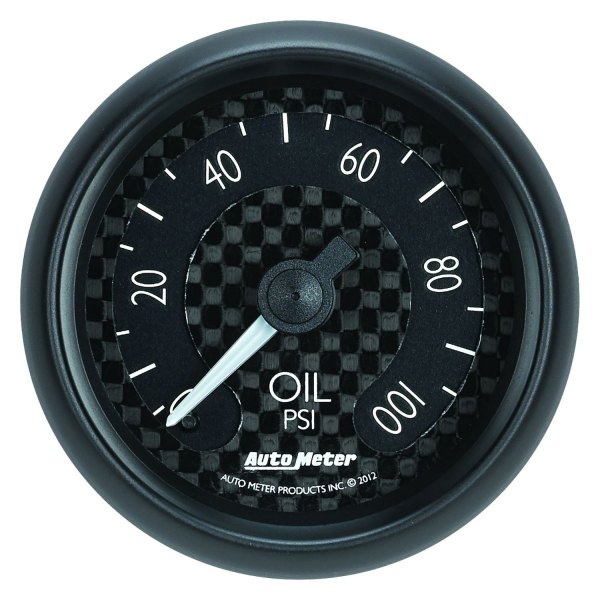 Auto Meter® - GT Series 2-1/16" Oil Pressure Gauge, 0-100 PSI