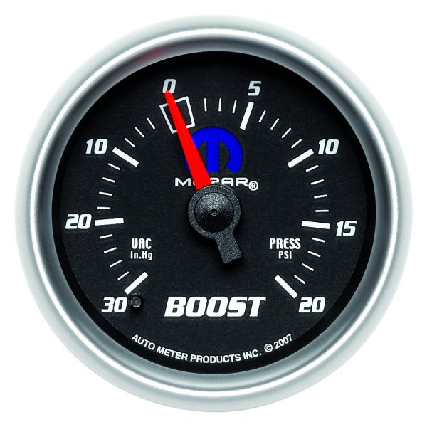 Auto Meter® - Mopar Series 2-1/16" Boost/Vacuum Gauge, 30 In Hg/20 PSI