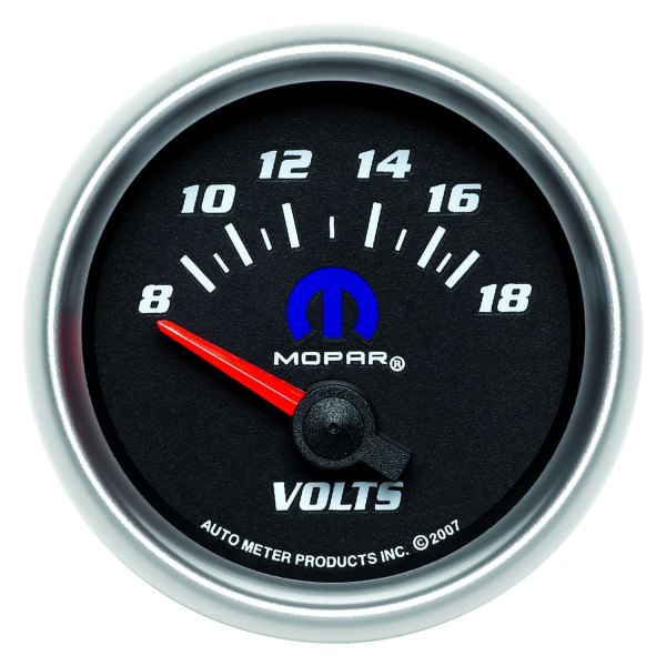Auto Meter® - Mopar Series 2-1/16" Voltmeter Gauge, 8-18V