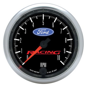 Auto Meter® - Ford Racing Series 3-3/8" In-Dash Tachometer Gauge, 0-10,000 RPM