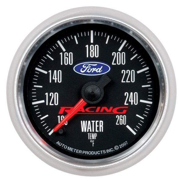Auto Meter® - Ford Racing Series 2-1/16" Water Temperature Gauge, 100-260 F