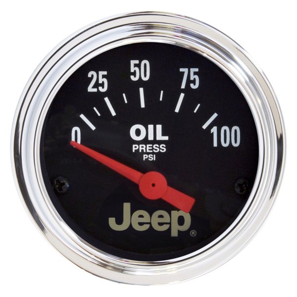 Auto Meter® - Jeep Series 2-1/16" Oil Pressure Gauge, 0-100 PSI