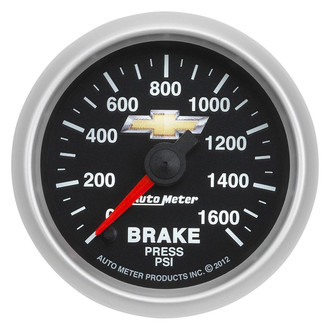 Auto Meter® - Copo Camaro Series 2-1/16" Brake Pressure Gauge, 0-1600 PSI