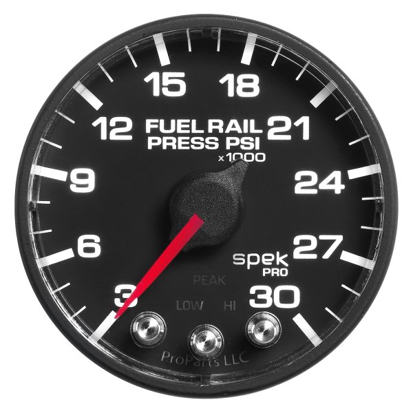 Auto Meter® - Spek-Pro Series 2-1/16" Fuel Rail Pressure Gauge, 3-30K PSI