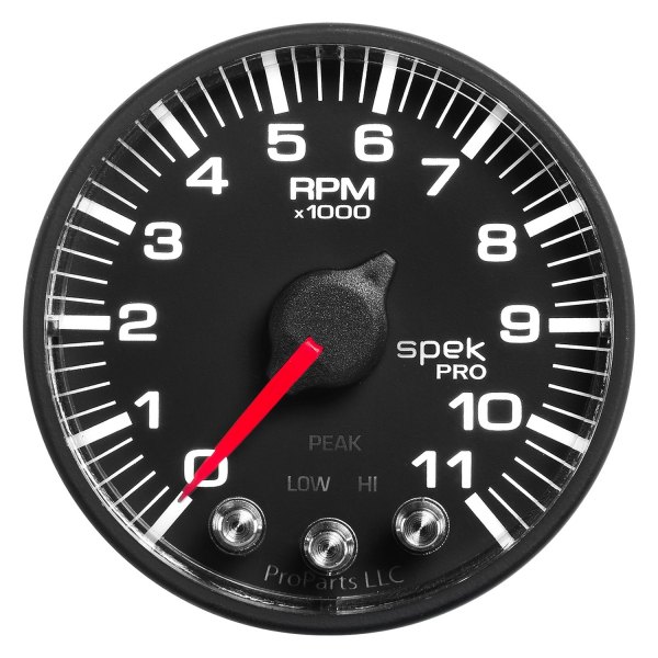 Auto Meter® - Spek-Pro Series 2-1/16" In-Dash Tachometer Gauge with Shift Light & Peak Memory, 0-11,000 RPM