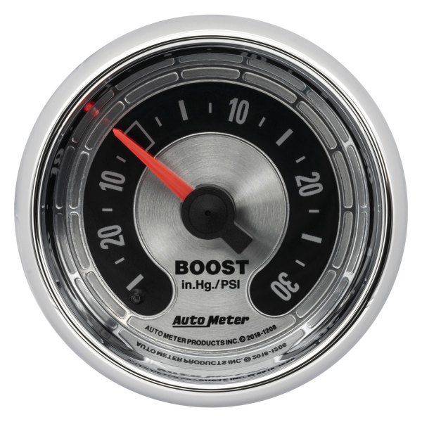 Auto Meter® - American Muscle Series 2-1/16" Boost/Vacuum Gauge, 30 In Hg/30 PSI