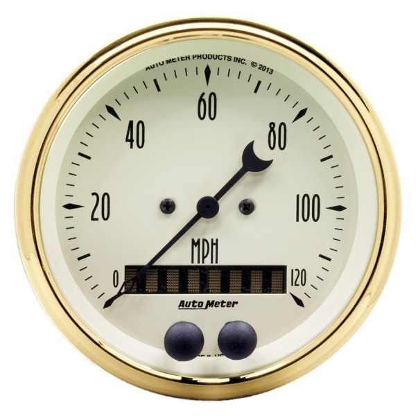 Auto Meter® - Golden Oldies Series 3-3/8" Speedometer Gauge, 0-120 MPH