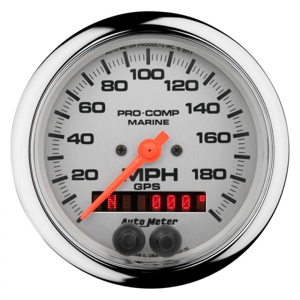 Auto Meter® - Marine Chrome Series Speedometer Gauge