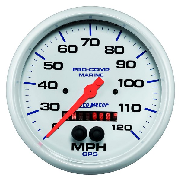 Auto Meter® - Marine White Series 5" Speedometer Gauge, 0-120 MPH