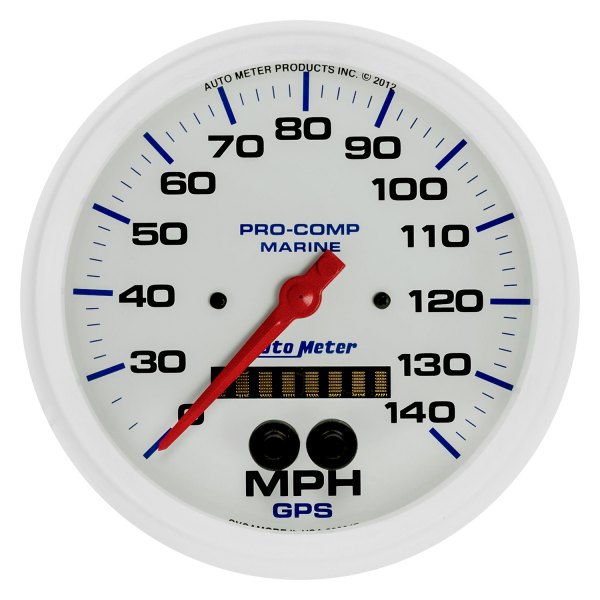 Auto Meter® - Marine White Series 5" Speedometer Gauge, 0-140 MPH