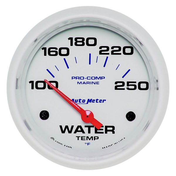 Auto Meter® - Marine White Series 2-5/8" Water Temperature Gauge, 100-250 F