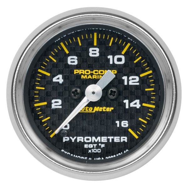 Auto Meter® - Marine Carbon Series 2-1/16" Pyrometer Gauge, 0-1600 F
