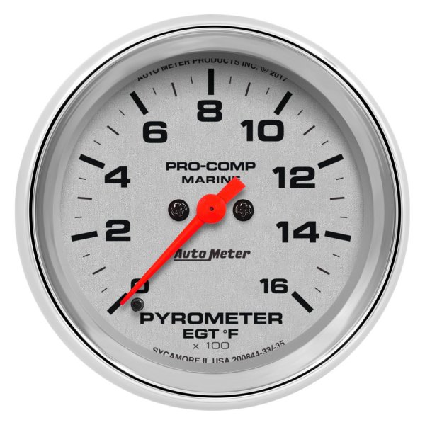 Auto Meter® - Marine Chrome Series 2-5/8" Pyrometer Gauge, 0-1600 F