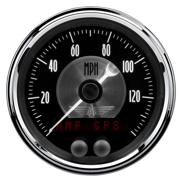 Auto Meter® - Prestige Black Diamond Series 3-3/8" GPS Speedometer Gauge, 0-140 MPH