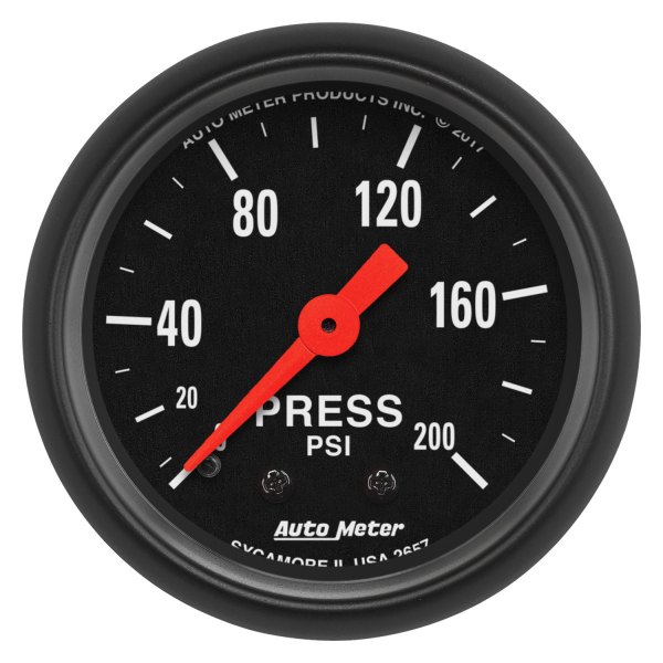 Auto Meter® - Z-Series 2-1/16" Pressure Gauge, 0-200 PSI