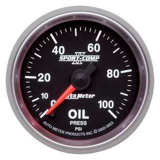 Auto Meter® - Sport-Comp II Series 2-1/16" Oil Pressure Gauge, 0-100 PSI