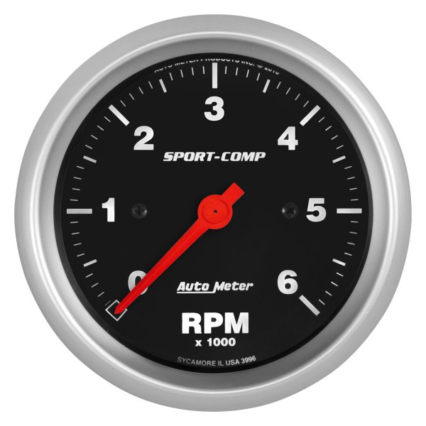 Auto Meter® - Sport-Comp Series 3-3/8" In-Dash Tachometer Gauge, 0-6,000 RPM