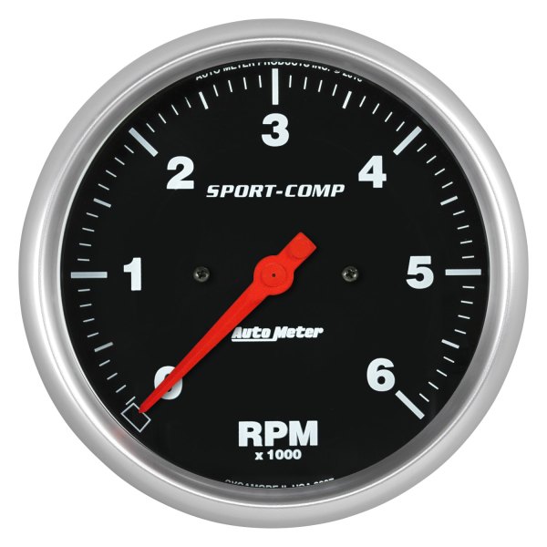 Auto Meter® - Sport-Comp Series 5" In-Dash Tachometer Gauge, 0-6,000 RPM