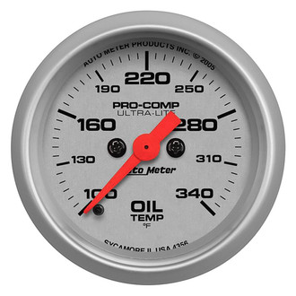 Auto Meter® 4356 - Ultra-Lite Series 2-1/16" Oil Temperature Gauge, 100-340 F