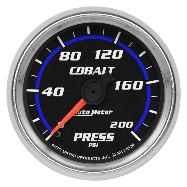 Auto Meter® - Cobalt Series 2-1/16" Pressure Gauge, 0-200 PSI
