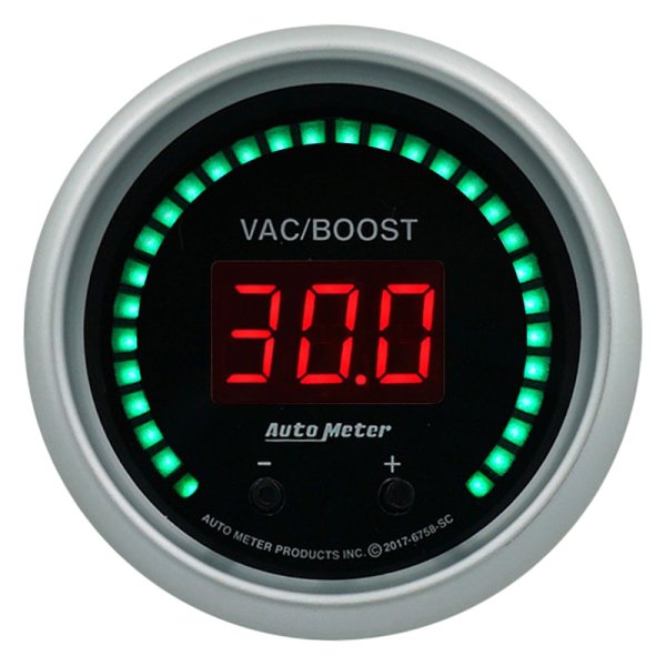 Auto Meter® - Sport-Comp Elite Digital Series 2-1/16" Vacuum/Boost Gauge