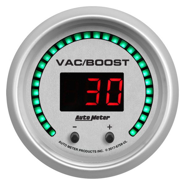 Auto Meter® - Ultra-Lite Elite Digital Series 2-1/16" Vacuum/Boost Gauge