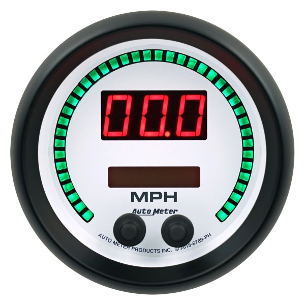 Auto Meter® - Phantom Elite Digital Series 3-3/8" Speedometer Gauge, 0-260 MPH / 0-260 KM/H
