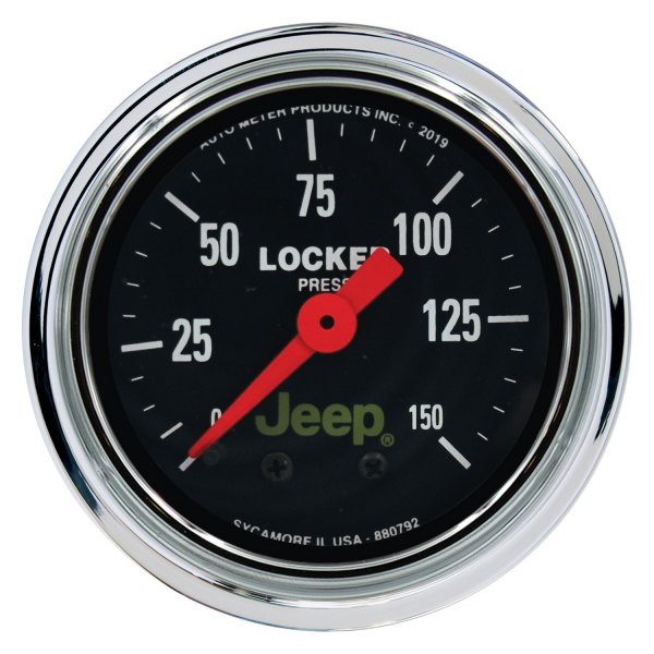Auto Meter® - Jeep Series 2-1/16" Air Locker Pressure Gauge, 0-150 PSI
