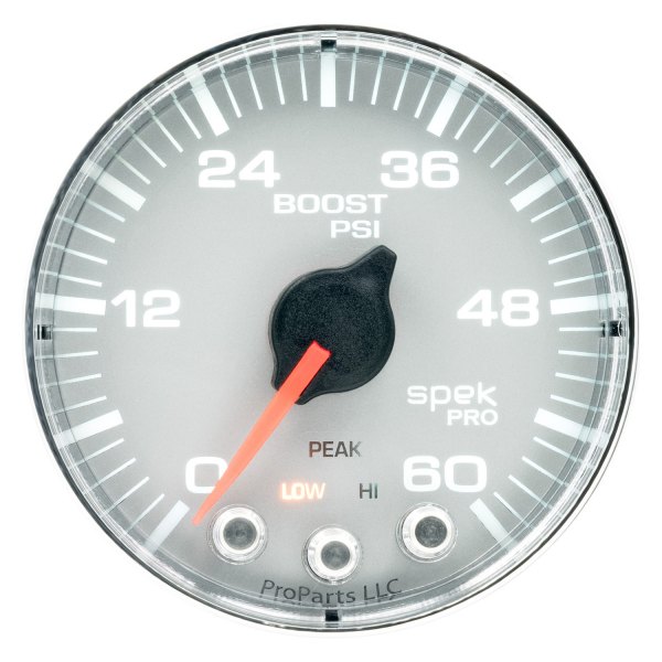 Auto Meter® - Spek-Pro Series 2-1/16" Boost Gauge, 0-60 PSI