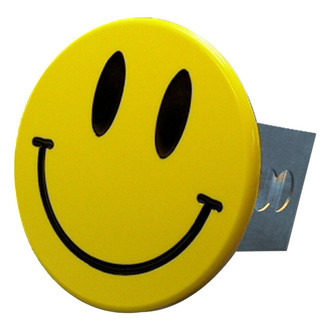 Autogold® - Yellow Hitch Cover with Smiley Face Logo for 2" Receivers