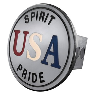 Autogold® - Chrome Hitch Cover with USA Logo for 2" Receivers