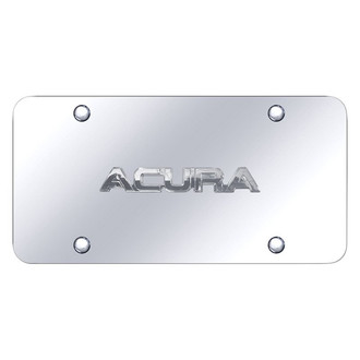 Autogold® - Chrome License Plate with 3D Chrome Acura Logo