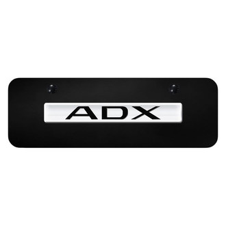 Autogold® - Black Mini Size License Plate with 3D Chrome ADX Logo