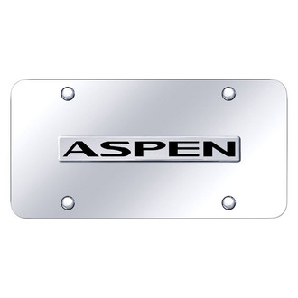 Autogold® - Chrome License Plate with 3D Chrome Aspen Logo