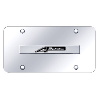 Autogold® - Chrome License Plate with 3D Chrome A-Spec Logo