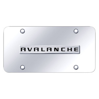 Autogold® - Chrome License Plate with 3D Chrome Avalanche Logo