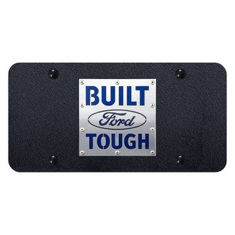 Autogold® - Rugged Black License Plate with 3D Brushed Built Ford Tough Logo