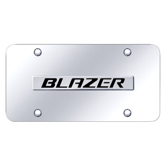 Autogold® - Chrome License Plate with 3D Blazer Logo