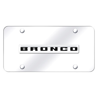 Autogold® - Chrome License Plate with 3D Bronco Logo
